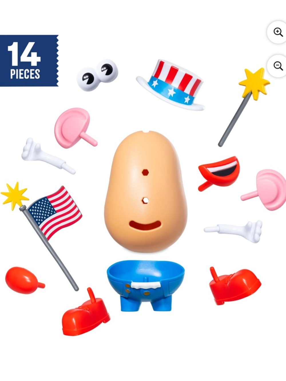 Mr. Potato Head Uncle Yam 250th Anniv, 14 Pcs, Flag Accessory & Storage Ages 2+ - Picture 3 of 5